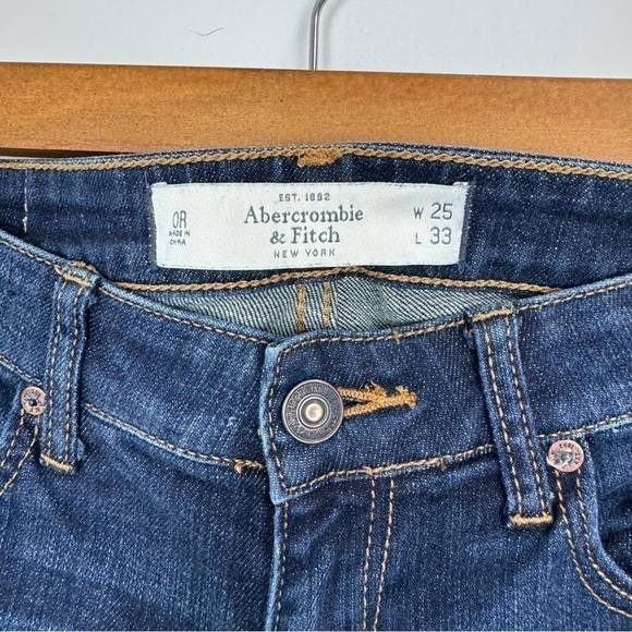 Abercombie & Fitch Jeans A&F Bootcut Jeans size 25 x 33 dark wash - Picture 3 of 13